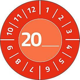 Avery Zweckform Prüfplakette 7901 zum Selbereintragen, rot, Ø 30 mm, 80 Stück - Bild 1