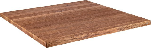 VEGA Indoor-Tischplatte Torres quadratisch in Eiche antik/braun, B/T/H: 80 x 80 x 3 cm - Bild 1
