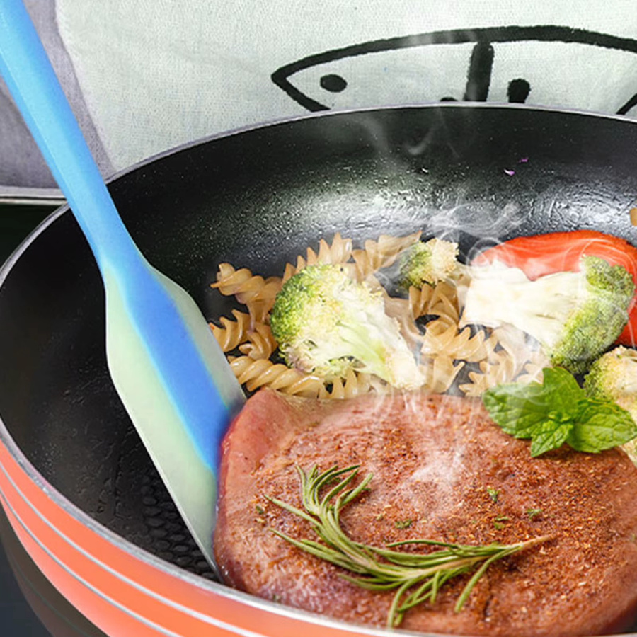 Aleekit 5er Set Silikon-Teigschaber Set, Antihaft-Backzubehör für die Küche, Mehrfarbig - Bild 2