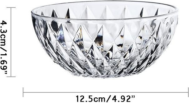 Salatschüssel aus Acryl von Yiran Furniture in Transparent und Weiß, runde Kunststoffschüssel für Obst und Gemüse - Bild 1