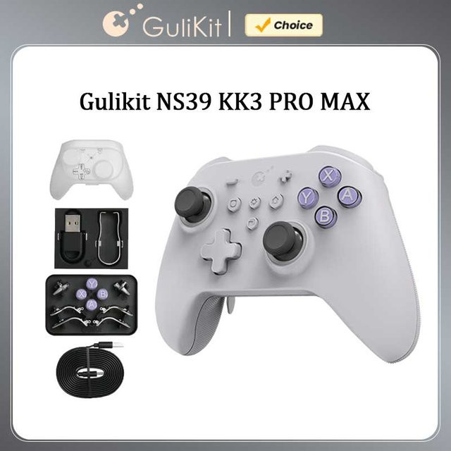 GuliKit KK3 MAX KingKong 3 Wireless Controller mit Hall-Joystick, Bluetooth-Gamepad für Nintendo Switch OLED, PC, Android und iOS in Schwarz und Grau - Bild 1