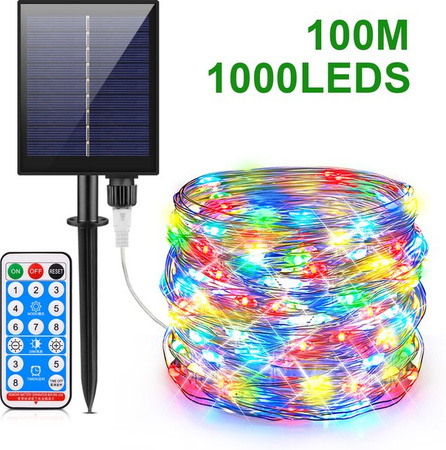 CHNAITEKE Solar LED Lichterkette aus Kupferdraht in Warmweiß für Garten und Weihnachten, wasserdicht