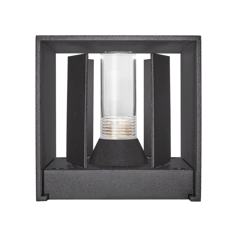 Luxvenum Wandleuchte CUBE in Schwarz aus Aluminium mit einstellbarer Abstrahlung, Up & Down Lichteffekt und IP54 Schutz für Innen- und Außenbereich - Bild 1