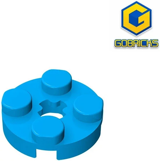 Gobricks GDS-609 Platte 2x2 rund, Zubehör, Blau - Bild 1