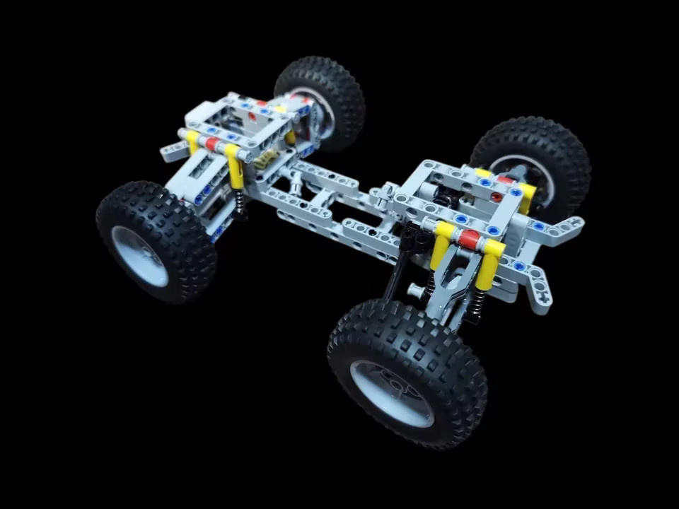 Stemedu MOC 4WD Allradantrieb Bausteine Set mit unabhängiger Federung und Lenkachse in Multicolour - Bild 3