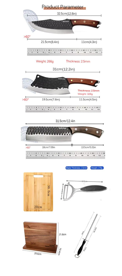 Geschmiedetes WXCOO Ausbeinmesser aus Holz für BBQ und Fleisch zum Schneiden - Bild 6