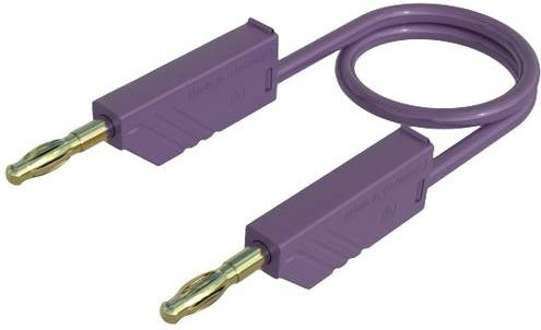 Hirschmann Test & Measurement MLN 100/2,5 VI Messleitung mit 4mm Lamellenstecker in Violett, Länge: 1,00 m - Bild 1