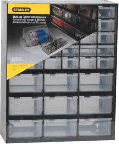 Stanley Kleinteilemagazin mit 39 Schubfächern, Schwarz-Transparent, B/T/H: 36,5 x 16,0 x 44,5 cm - Bild 2