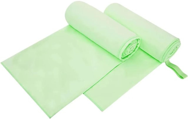 vidaXL Sporthandtücher 2er-Set in Grün, B: 200 cm, H: 100 cm, aus Polyester und Polyamid - Bild 1