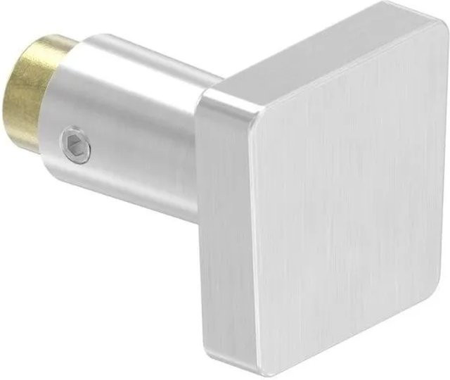 FeNau Türdrücker aus Edelstahl V2A in Silber, Eckig Gerade, Gebürstet, B/H: 180 x 140 mm - Bild 1