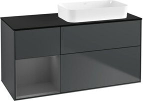 V&B Waschtischunterschrank Finion in Anthrazit, lackiert, Breite: 120 cm, Tiefe: 60 cm - Bild 1