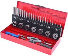 KS Tools HSS Co Gewindeschneidwerkzeug-Satz, 32-teilig, rot - Bild 1