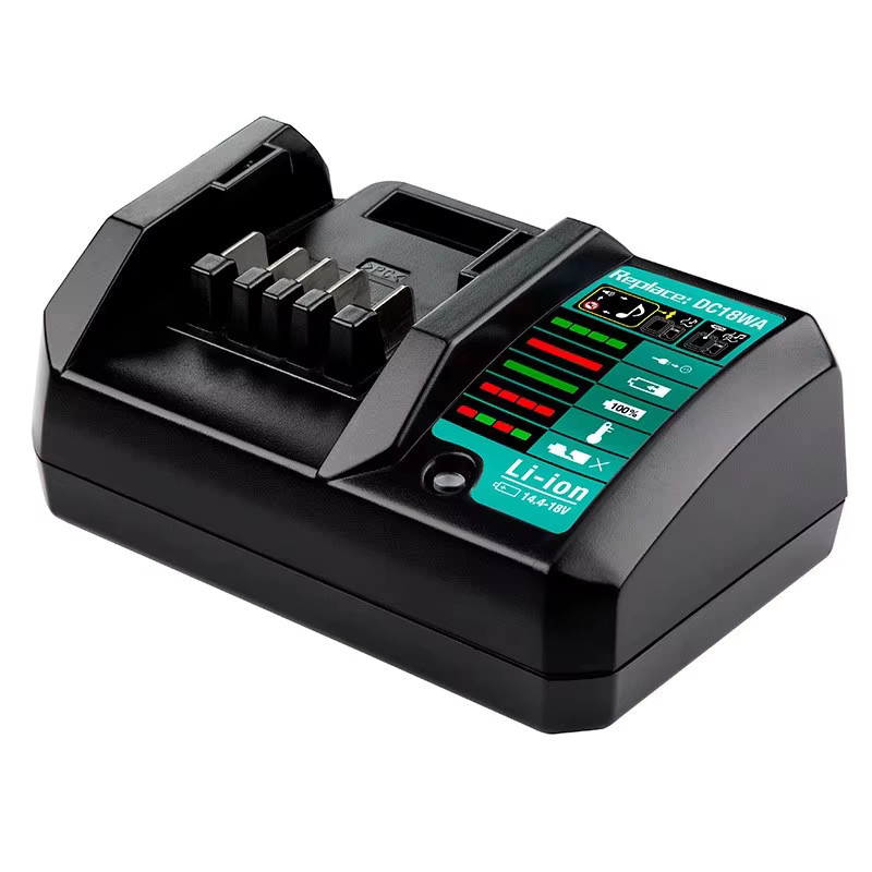 Makita DC18WA Li-Ion Batterie Ladegerät für 14,4 V und 18 V Akkus in Schwarz - Bild 2