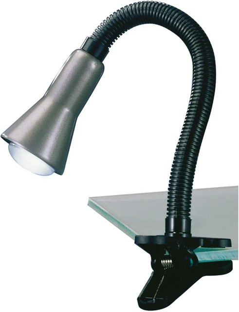 Trio Klemmleuchte Flexo aus Aluminium in Schwarz oder Silber, B/T/H: 30 x 8,2 x 30 cm - Bild 1