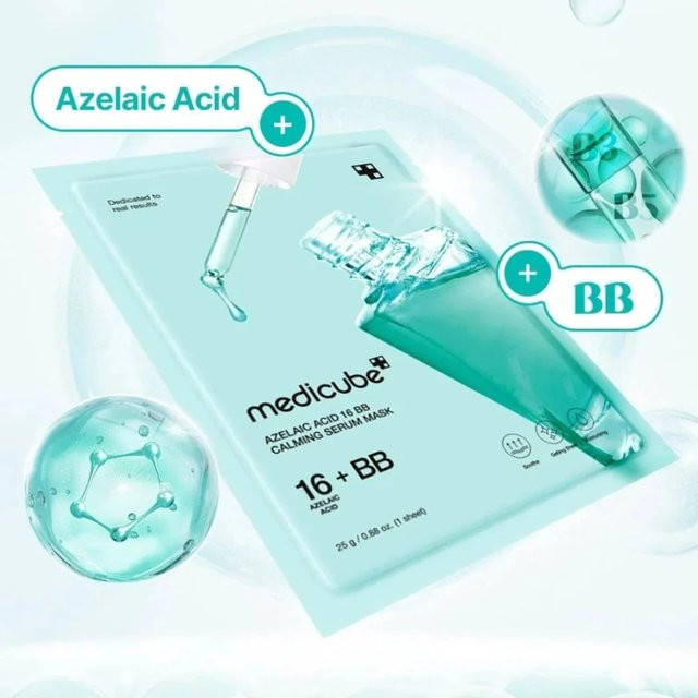 Medicube Azelainsäure 16 BB Beruhigende Maske, 25g, für empfindliche und unreine Haut - Bild 1