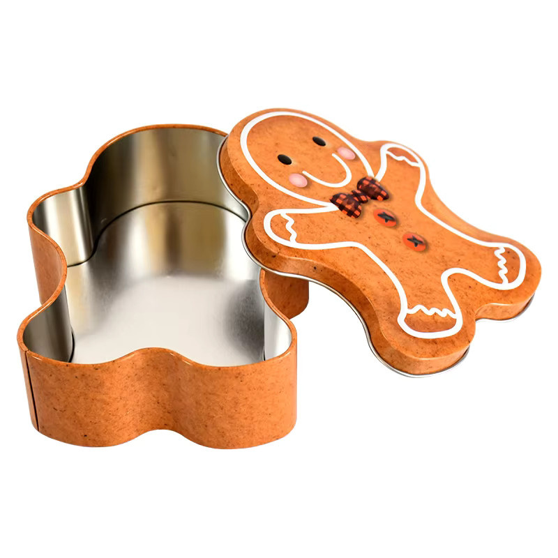 ZQNYCY Weihnachts Eisenbox mit Santa, Schneemann und Pinguin Motiv in Multicolour für deine Weihnachtsdekoration und Geschenkverpackung - Bild 2