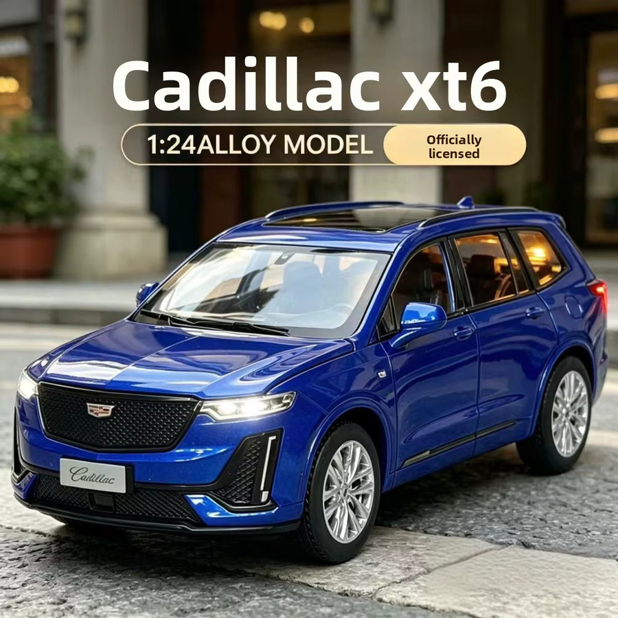 MAKEDA Cadillac XT6 Modellauto, 1:24, mit Rückziehfunktion, Licht und Sound - Bild 2