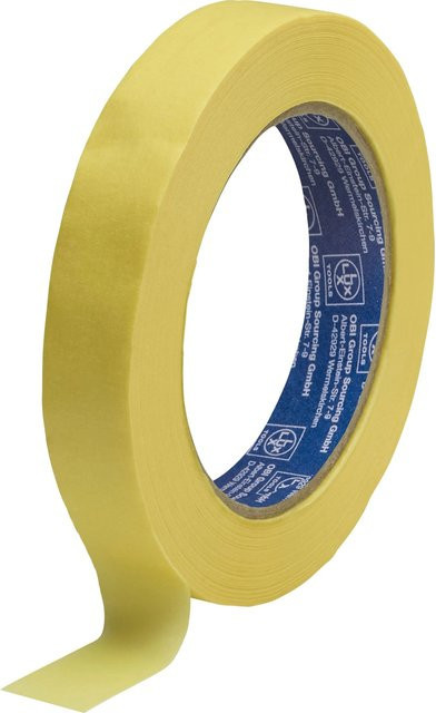 LUX-TOOLS Malerkrepp beige und gelb, Breite: 1,9 cm, Länge: 50 m - Bild 1