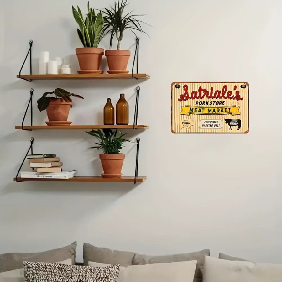 Potdemiel Sopranos Vintage-Wandschild aus Metall im Design Kunde nur, B: 30,5 cm, H: 20,3 cm, Multicolor - Bild 3