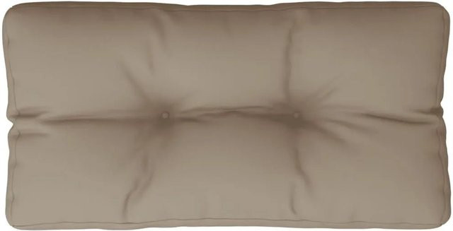 vidaXL Palettenkissen aus Polyester in Taupe, B/T/H: 80 x 40 x 12 cm, wasserabweisend und UV-beständig - Bild 1