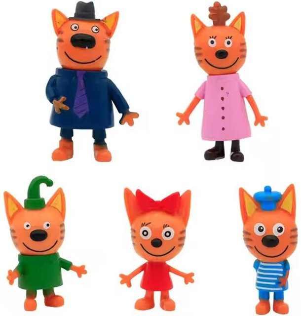 TpnkoTa Russische Drei kleine Kätzchen Actionfigur, 5-teiliges Set, blau - Bild 1