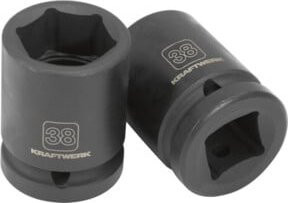 Kraftwerk Schlag-Stecknuss 3/4 Zoll in Schwarz, 38 mm - Bild 1