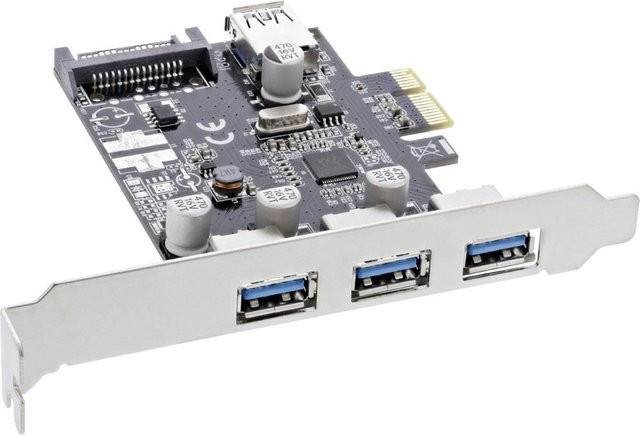 InLine 76662C USB 3.2 Gen 1 Schnittstellenkarte Adapter PCIe Schwarz - Bild 1