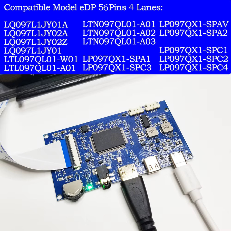 GLZLDY 9,7 Zoll LCD Monitor mit 2048x1536 Display und Mini HDMI Treiber Control Board für Lattepanda, Raspberry Pi und Banana Pi - Bild 2
