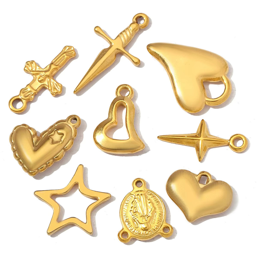 vnistar Anhänger Edelstahl, Gold, Damen - Bild 2