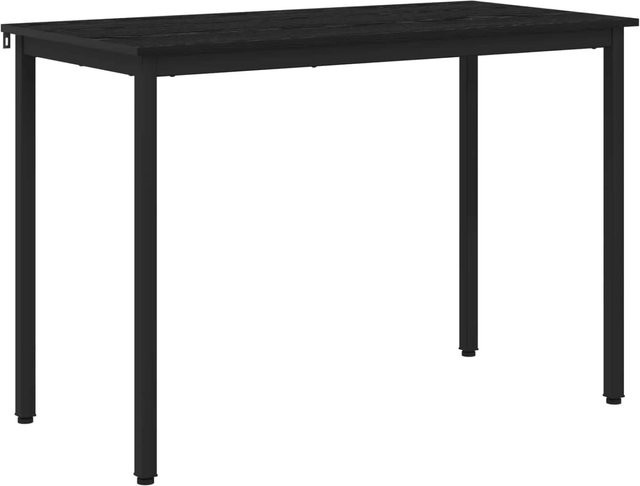 vidaXL Esstisch modern in Eiche und Schwarz mit Metallgestell und Holzwerkstoffplatte, B/T/H: 120 x 60 x 75 cm - Bild 1