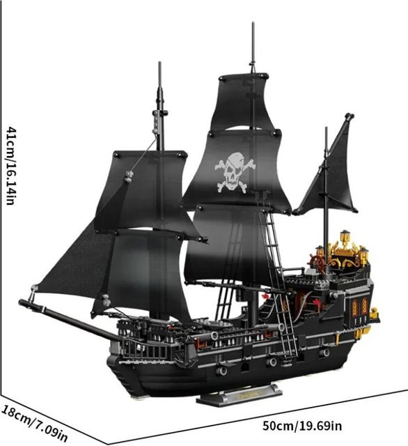 Discover Intime Schwarzes Piratenschiff, Bausteine, Piraten, ab 6 Jahren - Bild 1