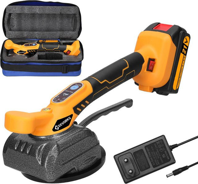 Geevorks Automatische Fliesenlegermaschine 21V mit hoher Belastbarkeit für Wand- und Bodenfliesen, vibrierend, Bunt - Bild 1