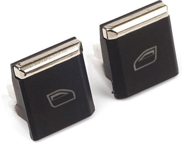 BROSS Hauptschalter Knopfkappe Abdeckung für Porsche, 2 Stück, Schwarz, BDP643-1 7PP959858R DML - Bild 1