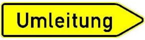 ADCO Umleitung rechtsweisend Folie in Gelb, B/H: 125 x 35 cm - Bild 1