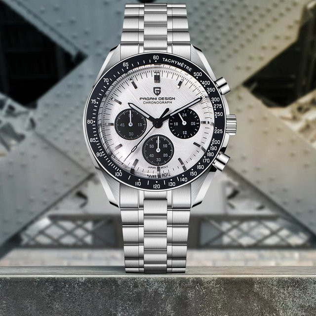 PAGANI DESIGN Armbanduhr Chronograph, Quarz, Edelstahl, Herren - Bild 1