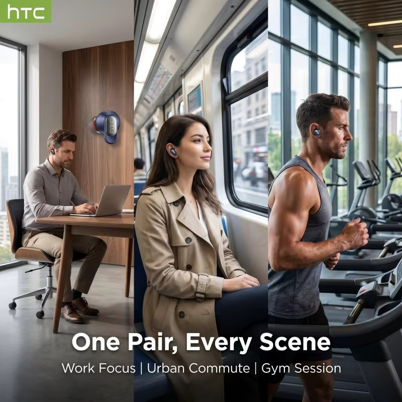 HTC NE79 Bluetooth-In-Ear-Kopfhörer für Sport und Gaming in Schwarz oder Blau - Bild 6