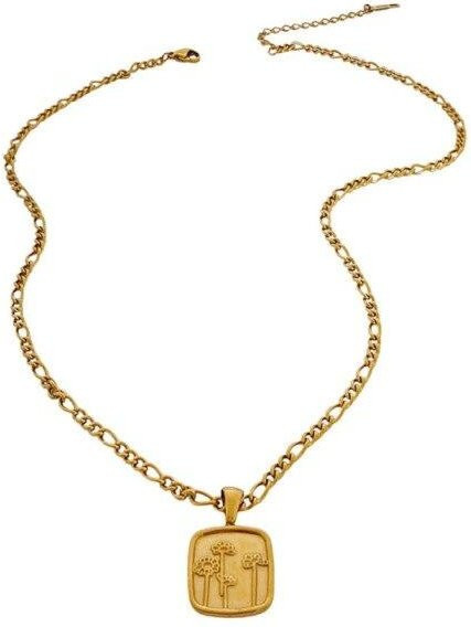 Halskette Edelstahl, Gänseblümchen, Gold, Damen - Bild 1
