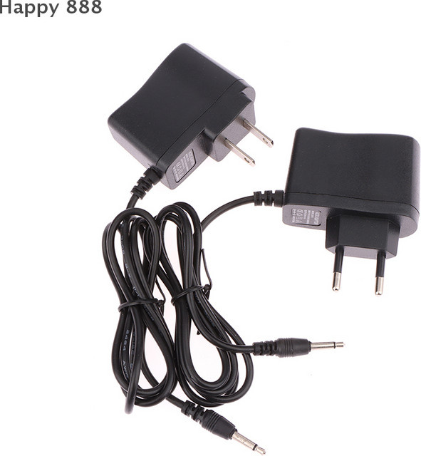 Handgehaltenes Netzteil für elektrische Nähmaschinen in Schwarz mit 110 V–240 V Eingang und 6 V 1 A Ausgang inklusive EU/US-Stecker - Bild 1