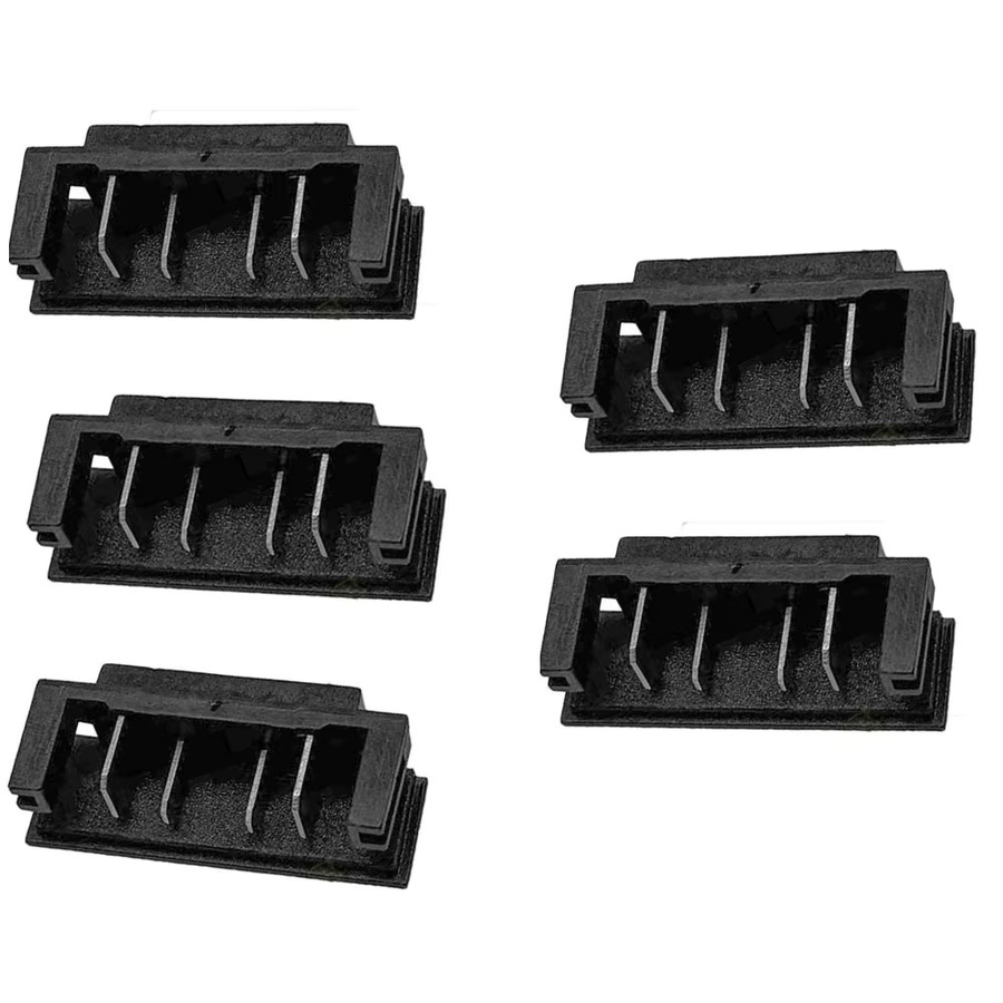 5er Set Batterie Stecker Terminal Block Adapter kompatibel mit DeWalt DCB180 DCB200 DCB201 DCB203 DCB230 in Schwarz - Bild 4