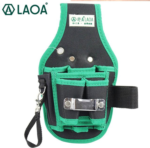 LAOA Multifunktions Elektriker Werkzeugtasche aus wasserdichtem 600D Material in Grün, B/T/H: 25,0 x 11,5 x 7,5 cm - Bild 1