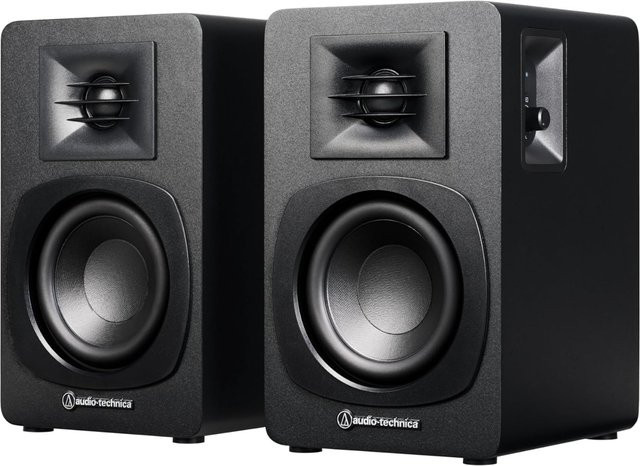 Audio-Technica AT-SP3X Aktive 2-Wege Kompaktregallautsprecher mit Bluetooth in Schwarz (Paar) - Bild 2