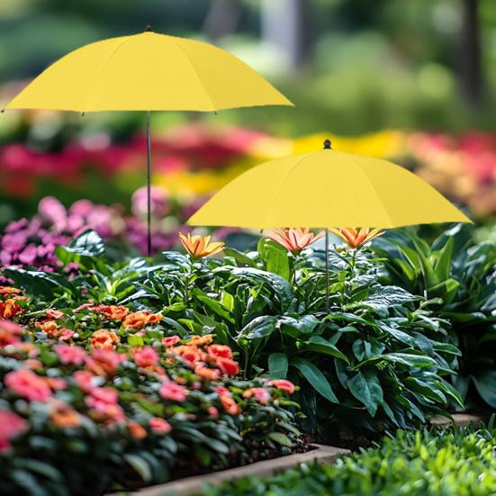 Hello Garden Pflanzenschirm in Grün mit Erdspieß und höhenverstellbarem Polyester-Gartenschirm - Bild 3