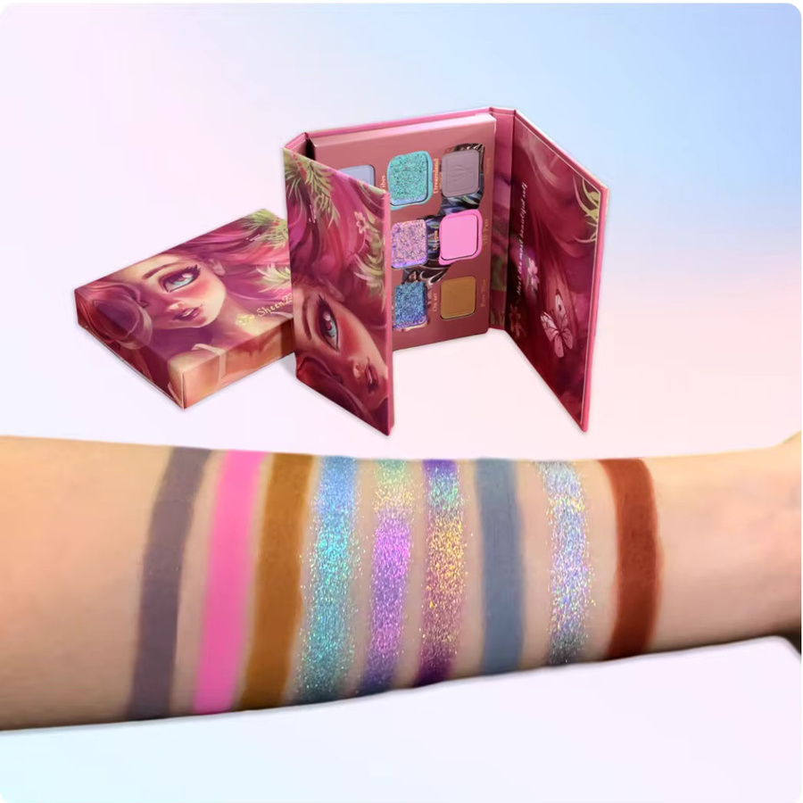 SheenEffect Lidschatten-Palette, 9 Farben, Matt, Chamäleon, Unisex - Bild 4