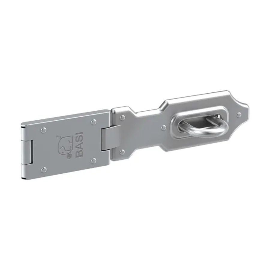 BASI Stoßgriff-Komplettset für Haustüren in Silber aus Edelstahl, Stangen-Form mit 1/2-Schmalrahmen-Garnitur und Schmalrahmen-Schutzrosette, Modell 7000-SGS6 - Bild 2