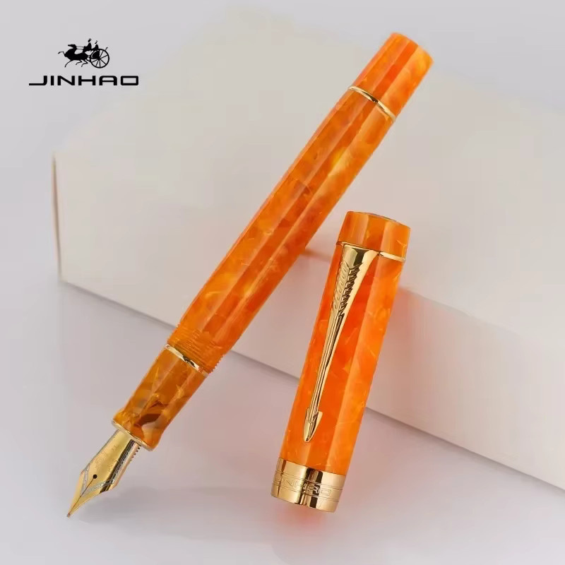 JINHAO Centennial Füllfederhalter PK 9019 aus Kunstharz in Rot mit goldenem Clip - Bild 2