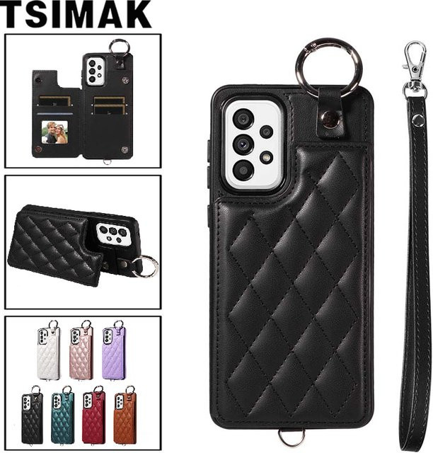 Leder-Wallet-Schutzhülle für Samsung Galaxy A-Serie in Gold - Bild 1