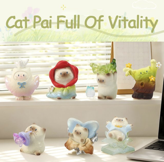 Potdemiel Cat Pai Full Of Vitality, Harzmodell, Mystery Box - Bild 1