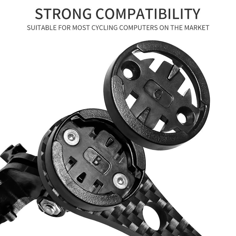 BUCKLOS Carbon Faser Fahrrad Computer Halter für Garmin in Schwarz, B/T/H: 143 x 165 mm - Bild 6