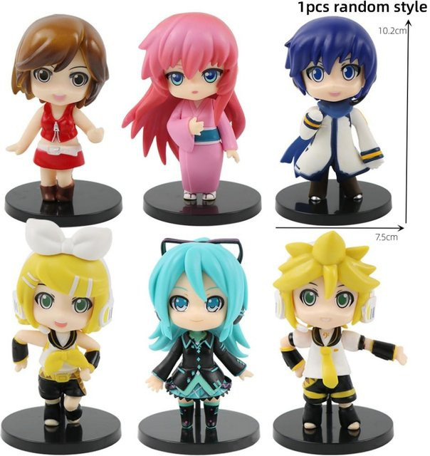 Anima Kawaiii Hatsune Miku Anime Figur, 10cm, Gelb, ab 14 Jahren - Bild 1
