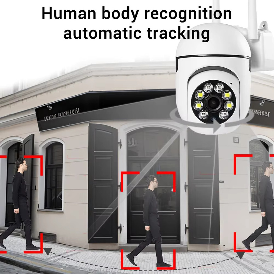 PEGATAH 8MP Wifi IP CCTV Kamera mit Farb-Nachtmodus, 4,0X Zoom und Humanoid-Tracking für Outdoor Home Security, Weiß - Bild 6